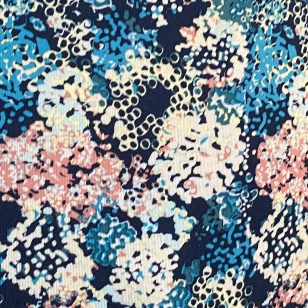 Patagonia Seabrook Twist Dress Funai Floral Mini Blue Moisture WIcking Travel-S_10